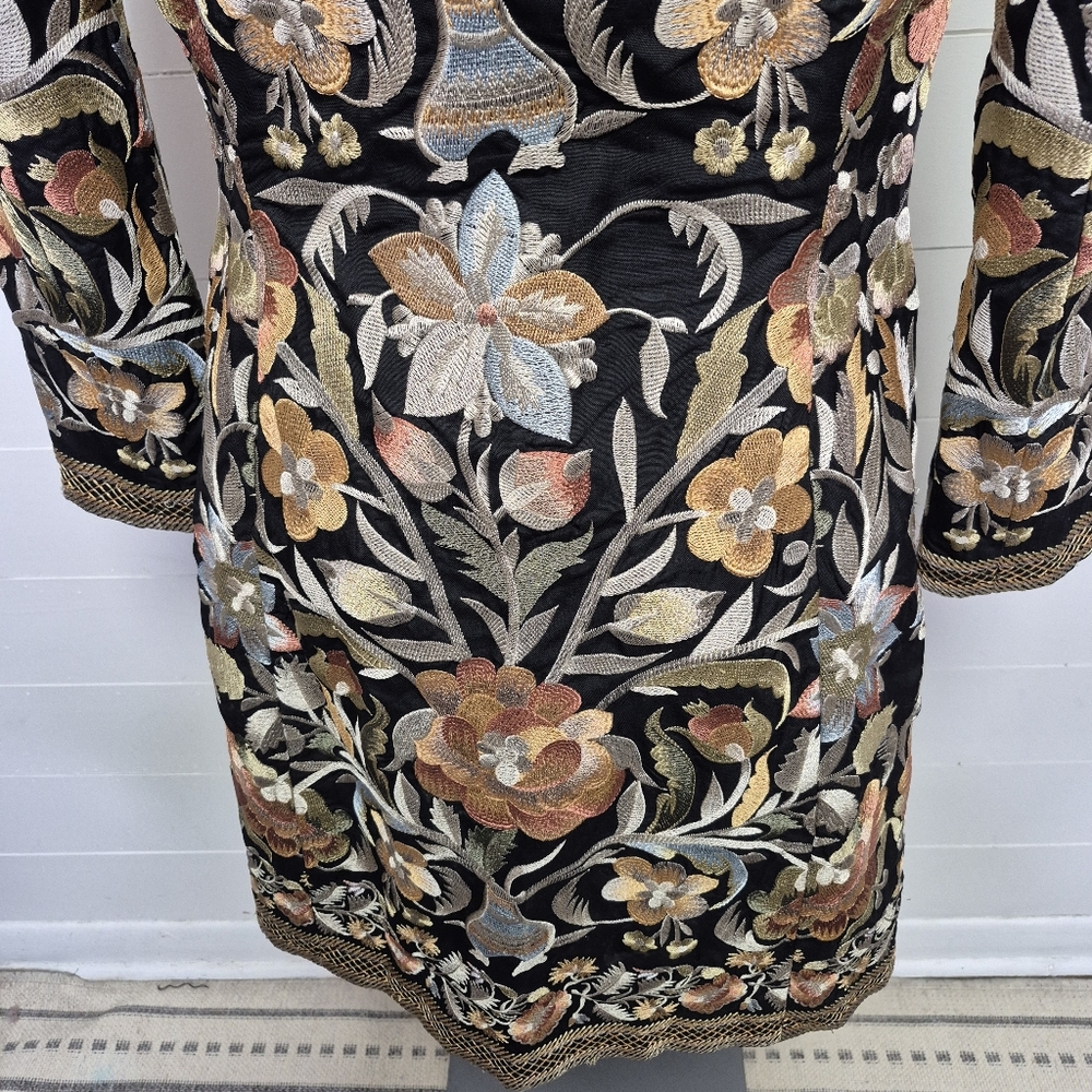 Johnny Was Biya 100% Silk Embroidered Jacket Size S - Picture 7 of 16